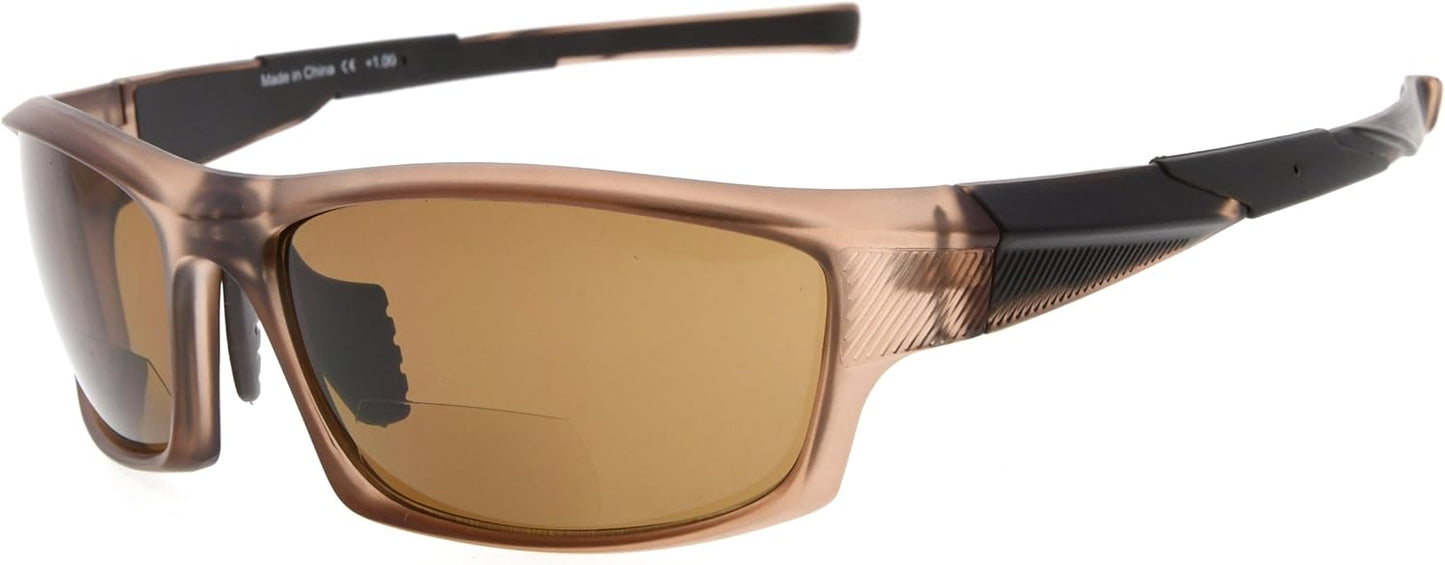 Eyekepper TR90 Frame Bifocal Sports Sunglasses Baseball Running Fishing Driving Golf Softball Hiking Sunshine Readers