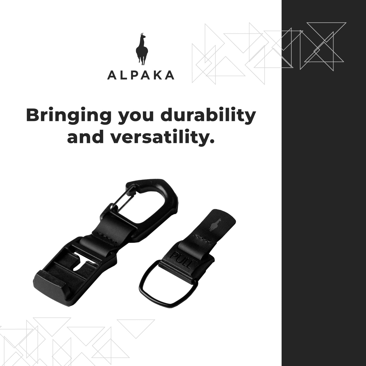 ALPAKA Elements Tote HUB Carabiner Quick Release Key Clip - Magnetic Latch - Attach to Sling Bag, Belt Loops