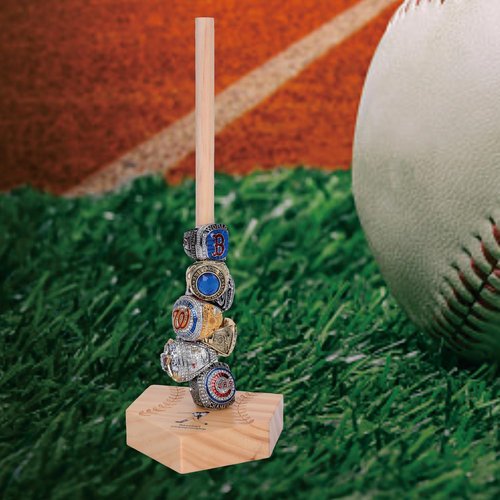 VEHONG Wooden Champion Ring Stand, Ring Storage Stand, Ring Display Stand, Championship Honor Collection Stand, for Sports Enthusiasts