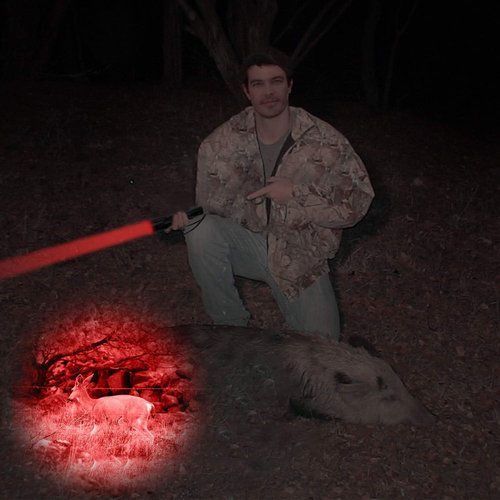 LS250 Varmint Hunting Light Kit, Green Red White All in One Predator Light for Coyote, Hog, Fox