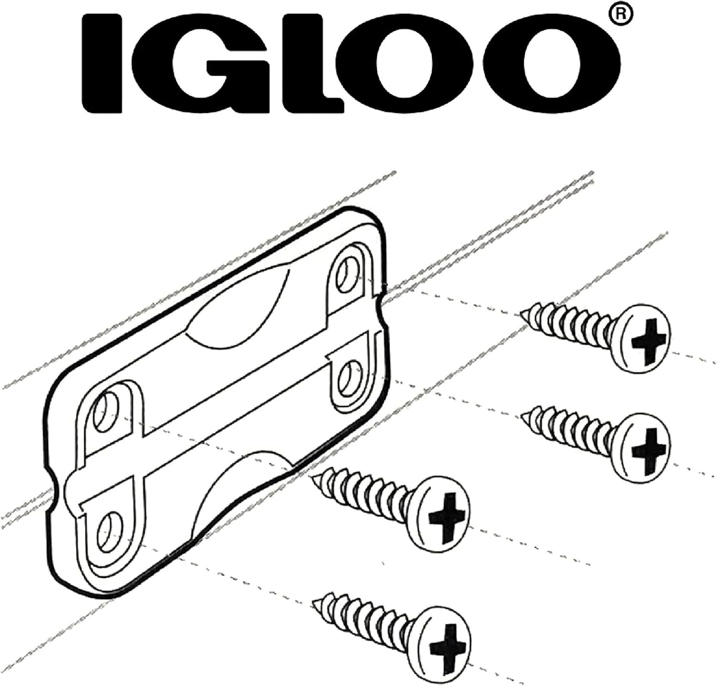 Igloo 24012 Plastic Hinges for Ice Chests (1-Pair), White, Standard Size, Contain UV Inhibitors