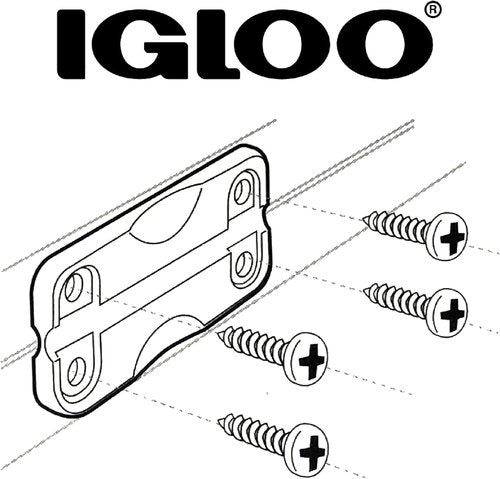 Igloo Cooler Plastic Hinges for Ice Chests (Set of 3) - Made in the USA - Standard Size - Contains UV Inhibitors