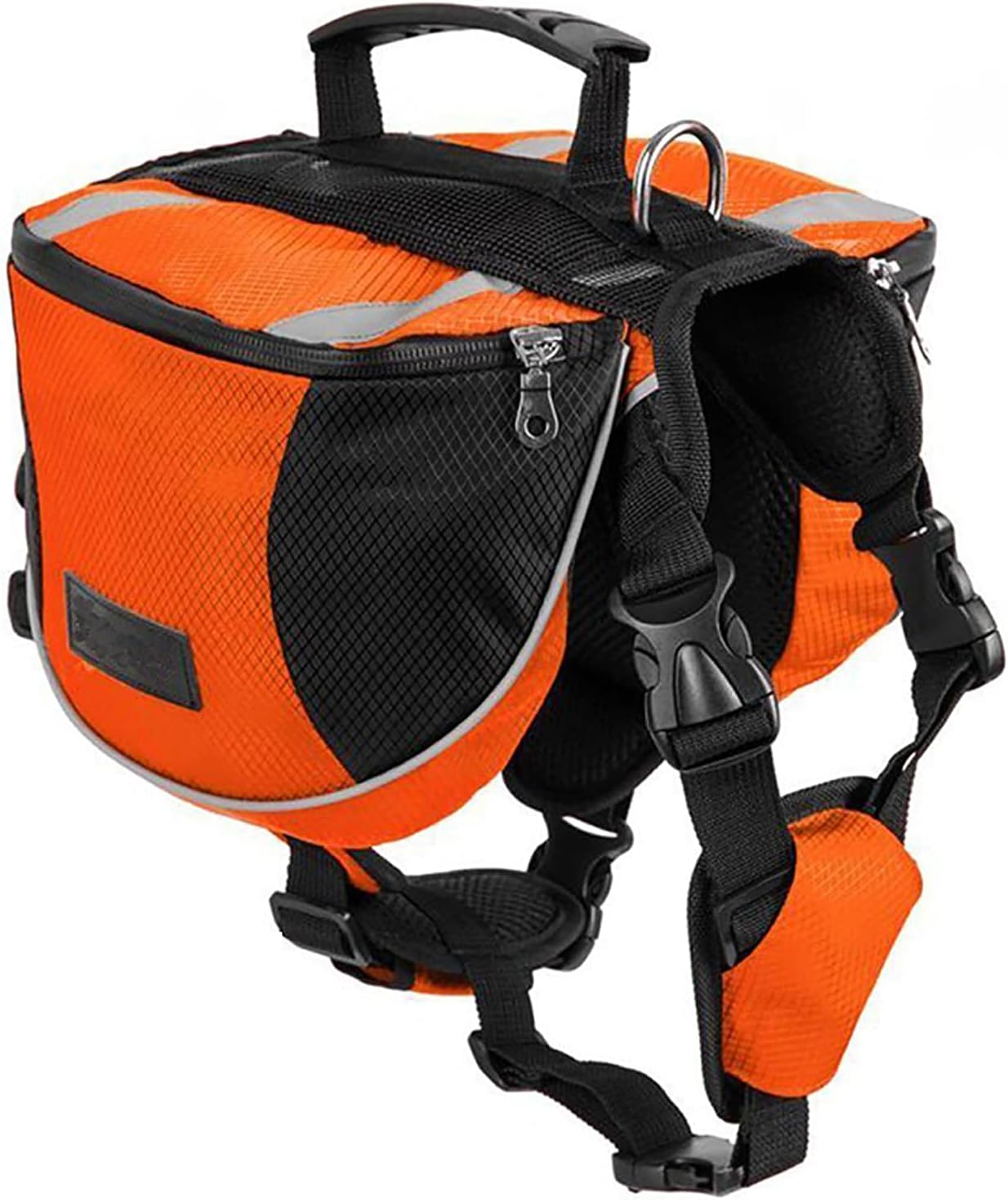 Polyester Dog Saddlebags Pack Hound Travel Camping Hiking Backpack Saddle Bag for Small Medium Large Dogs (Blue,L)