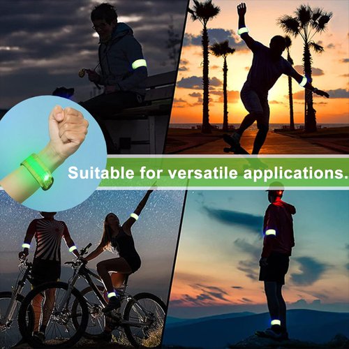 Rivsli Reflective LED Armband,1 Pack,USB Rechargeable Safety Light for Runners,High Visibility Light Up Band Reflective Led Bracelet for Night Walking Jogging Cycling Running Gear