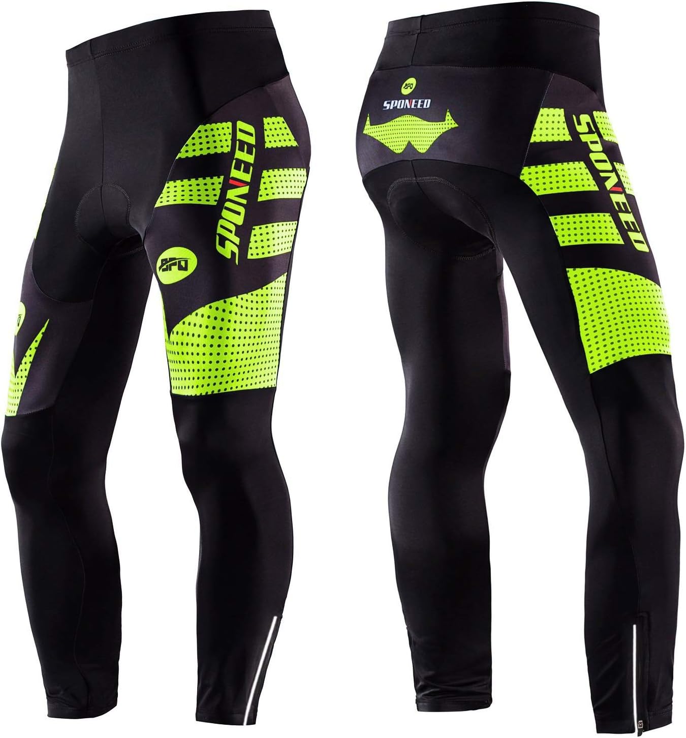 sponeed Men's Bicycle Pants 4D Padded Road Cycling Tights Leggings Outdoor Cyclist Riding Bike Wear