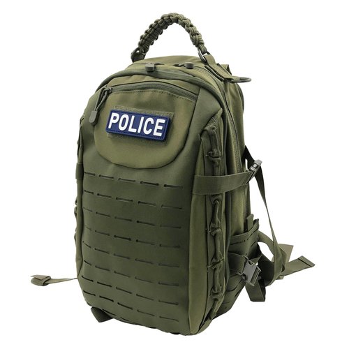 uuKen PVC Police Patch 4"x1.4" Navy Blue with Hook Fastener Back for Hat Bags Backpacks (Navy Blue)
