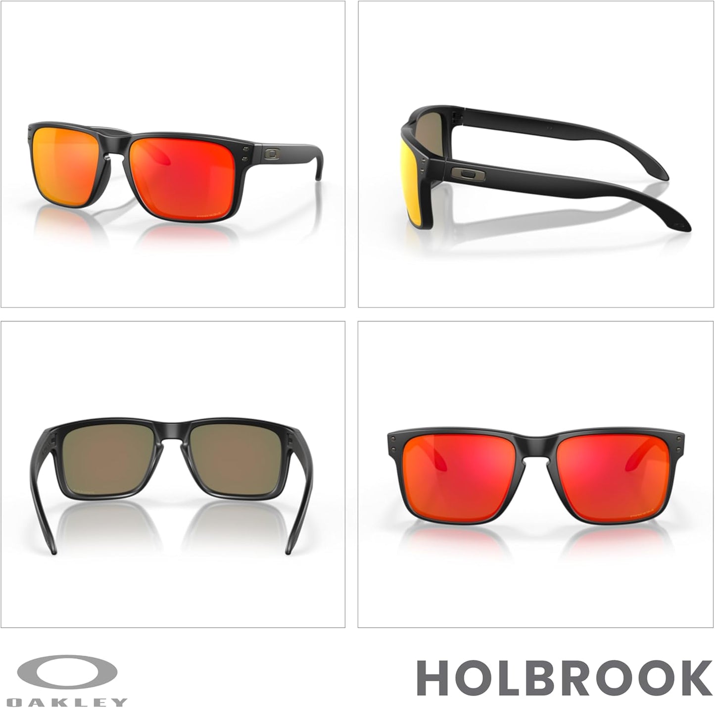 OAKLEY Holbrook OO9102 Square Sunglasses for Men+ Bundle Accessory Leash Kit, Microfiber Pouch