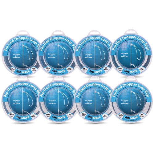 20 lb Pre-Tied Dropper Loop Rigs. Fishing Line Spool. Loops 18 Inches Apart with 5.5 Inch Loop Size. Perfect for Saltwater & Freshwater Fishing. Perfect for Snapper & Other Bottom Feeding Fish.