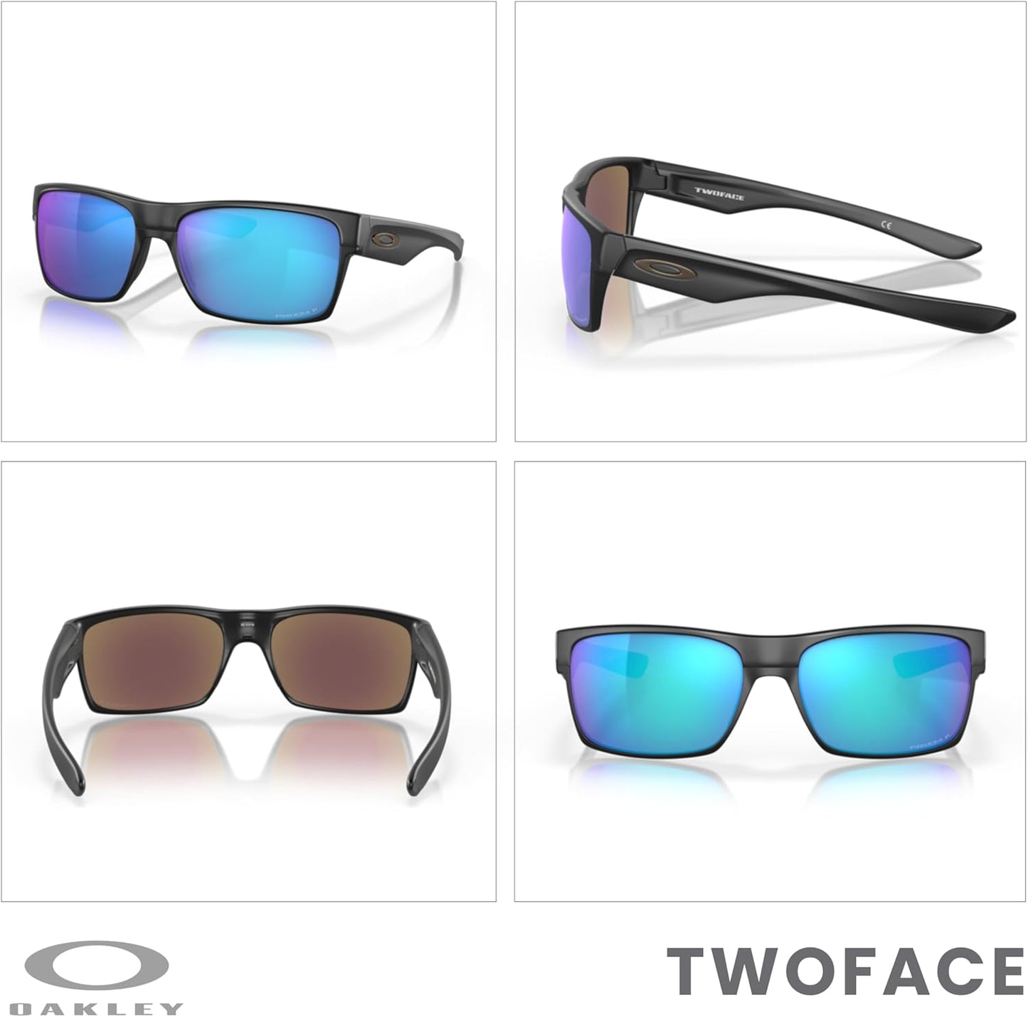 OAKLEY Twoface OO9189 Square Sunglasses For Men+ Bundle Accessory Leash Kit, Microfiber Pouch