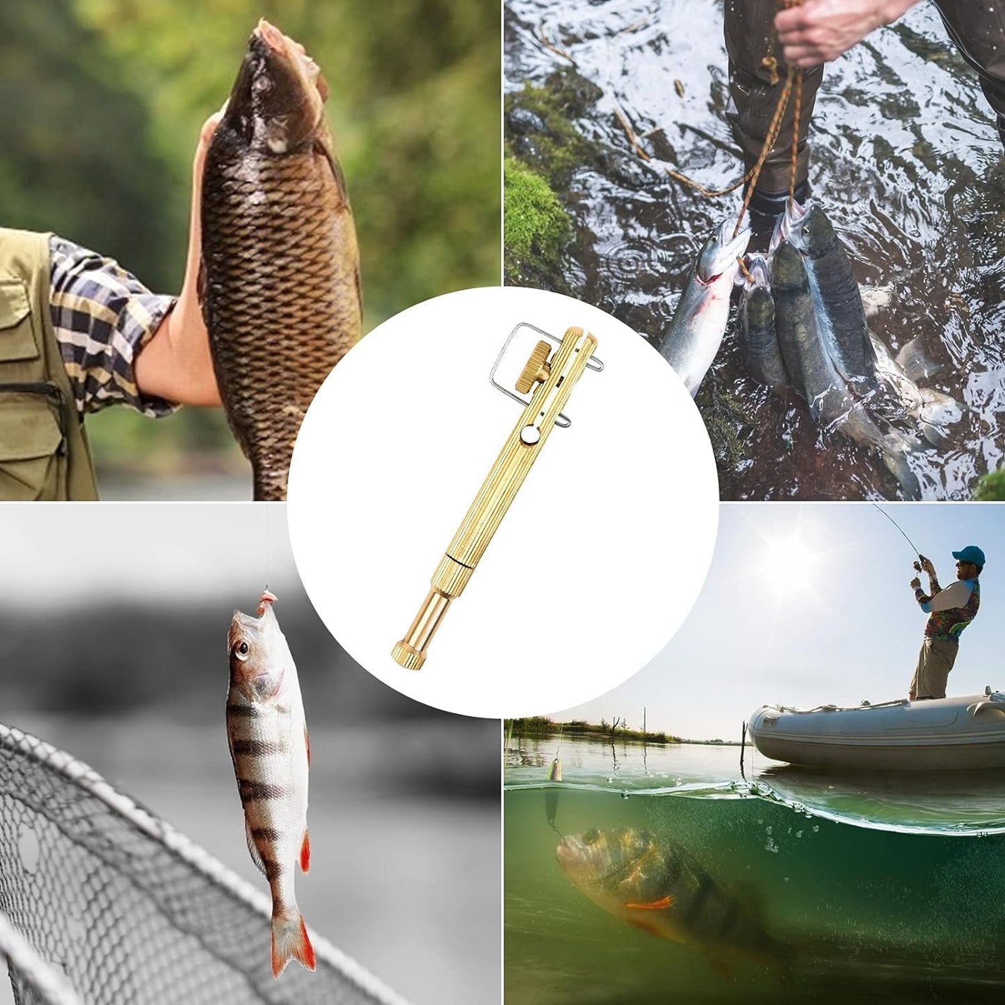 Fishing Line Hook Knot Tying Tool, Copper Practical Knot Line Tying Knotting Tool Portable Fast Fishing Tie Hook (2pcs)