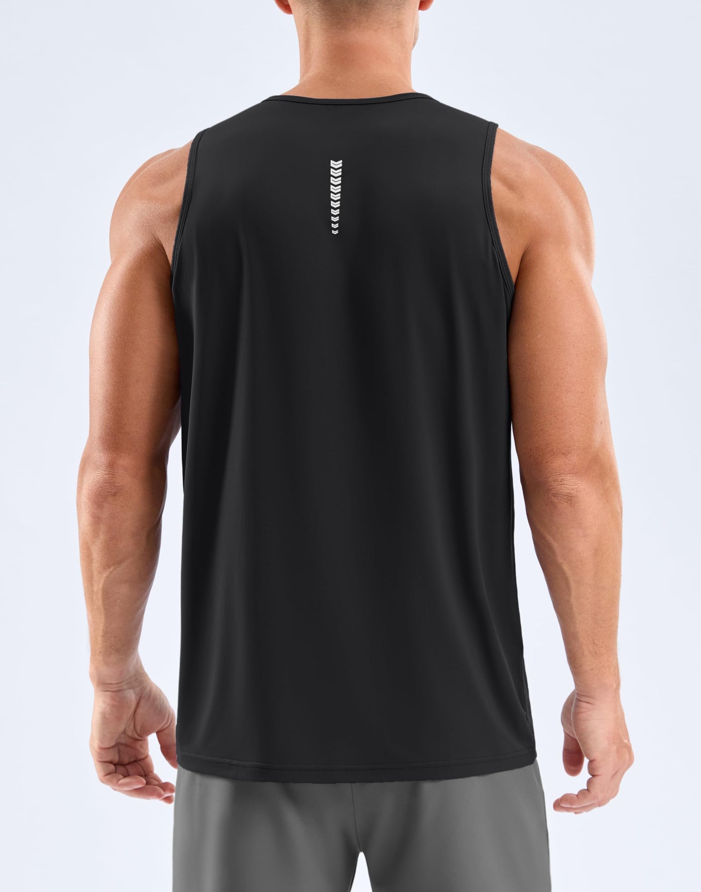 G Gradual Men's Workout Tank Tops Sleeveless Muscle Shirts Summer UPF 50+ Quick Dry Shirts for Men Athletic Running Gym(Black,L)