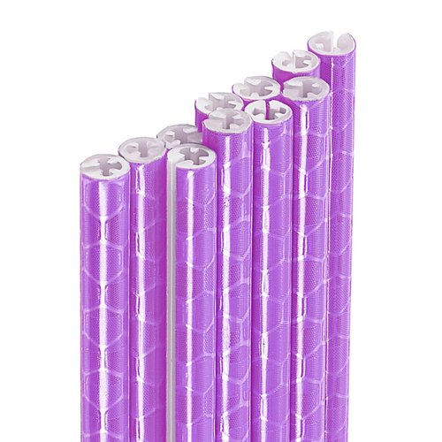 HARFINGTON 36pcs Bike Reflective Spoke Skins 0.2" Plastic Bicycle Spoke Reflectors Spoke Covers Trim Wrap Wheel 360°Visibility for Road Mountain Bike Motorcycles Decoration, Purple