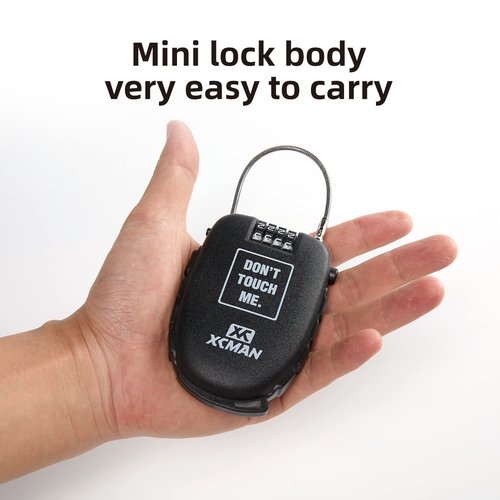 XCMAN Snowboard Lock with 30inch Ski Lock, Ski Locks Cable Retractable, Snowboard Lock Cable,Bike Locks and Suitcases,Secure 4-Digit