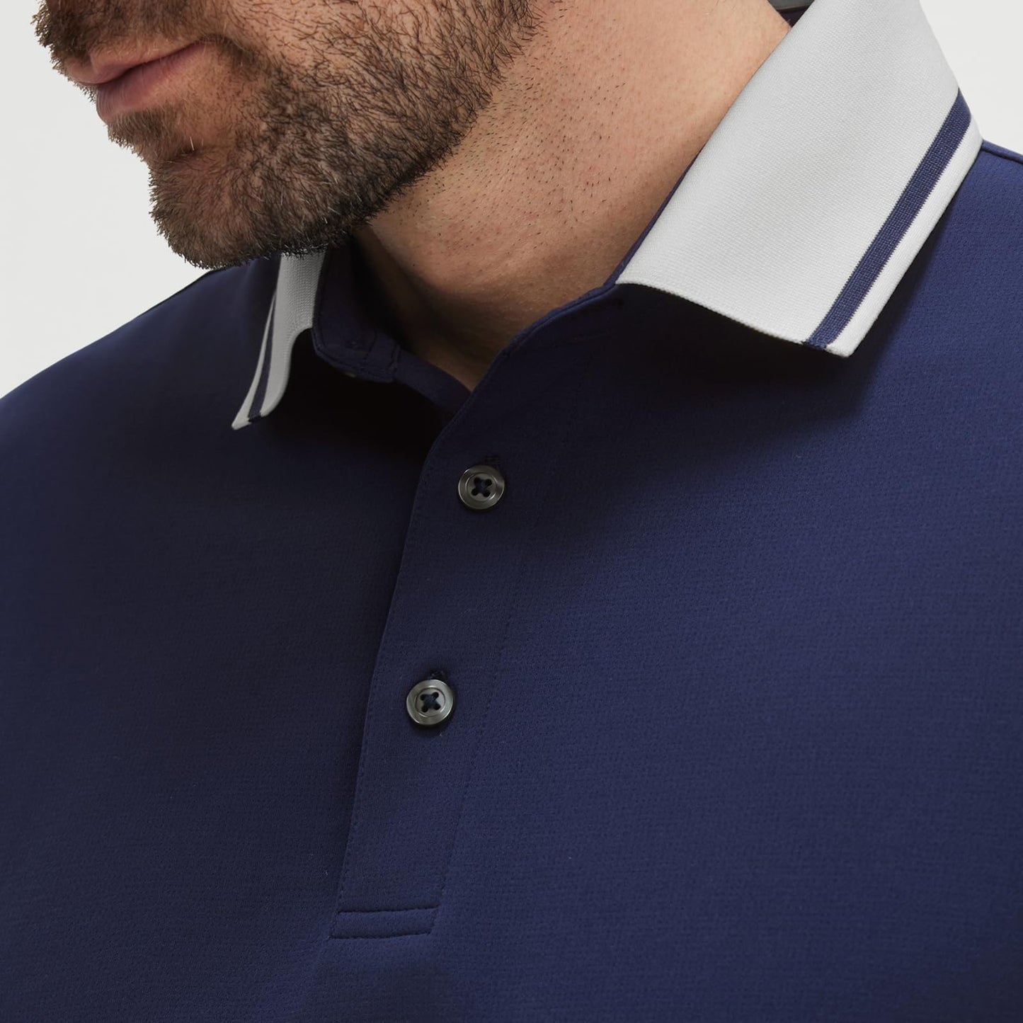 M MAELREG Polo Shirts for Men Dry Fit Moisture Wicking Solid Performance Casual Sport Mens Golf Shirts Short Sleeve Navy