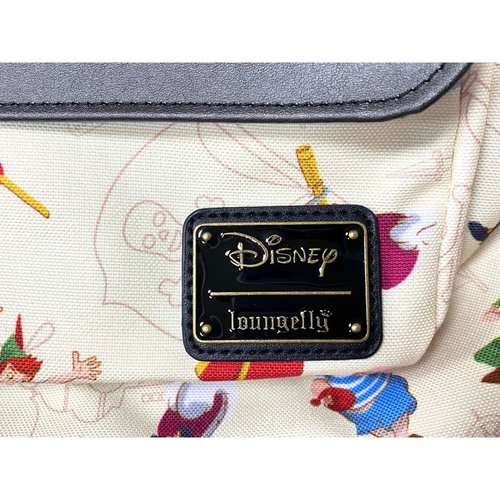 Loungefly Captain Hook Skull Peter Pan Pirate AOP Rucksack Bag