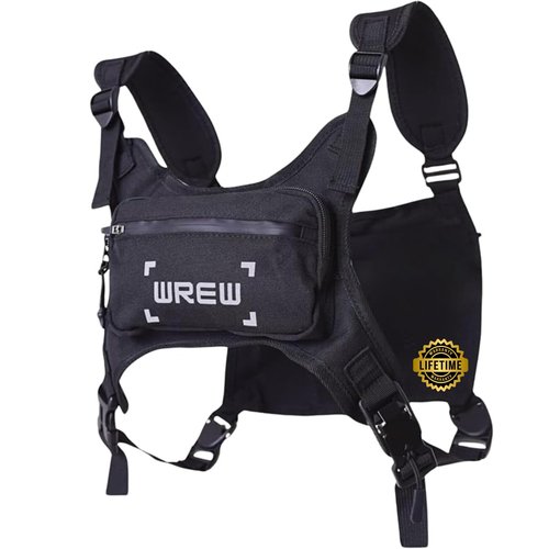 Water Resistant Running Chest Pack for Men-Running Phone Holder with Extra Storage-Lightweight Running Vest for Workouts