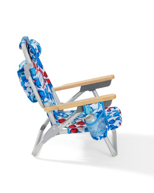 Tommy Bahama Kid's 5-Position Lay Flat Backpack Folding Beach Chair, School of Fish