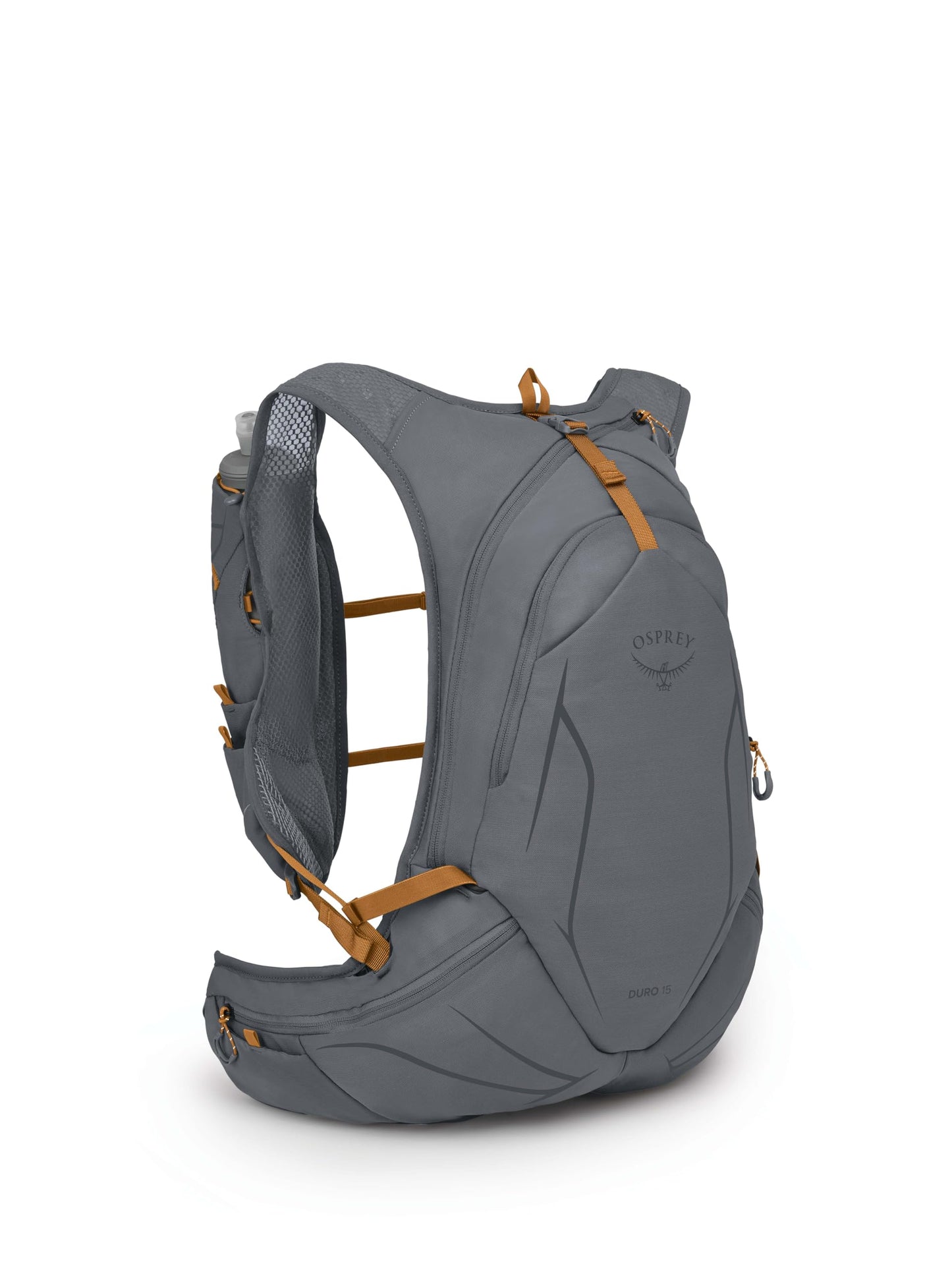 Osprey Duro 15L Men's Running Hydration Vest with Hydraulics Reservoir, Phantom Grey/Toffee Orange, Large/X-Large