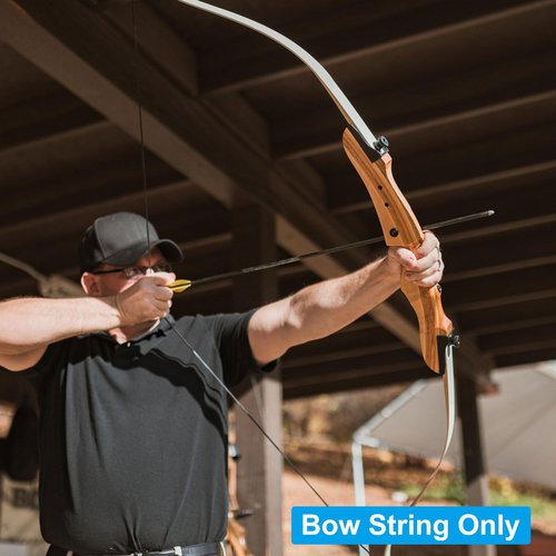 PATIKIL Bow String Replacement,12 Strands Recurve Bowstring for AMO 72" Traditional Recurve Bow, Black