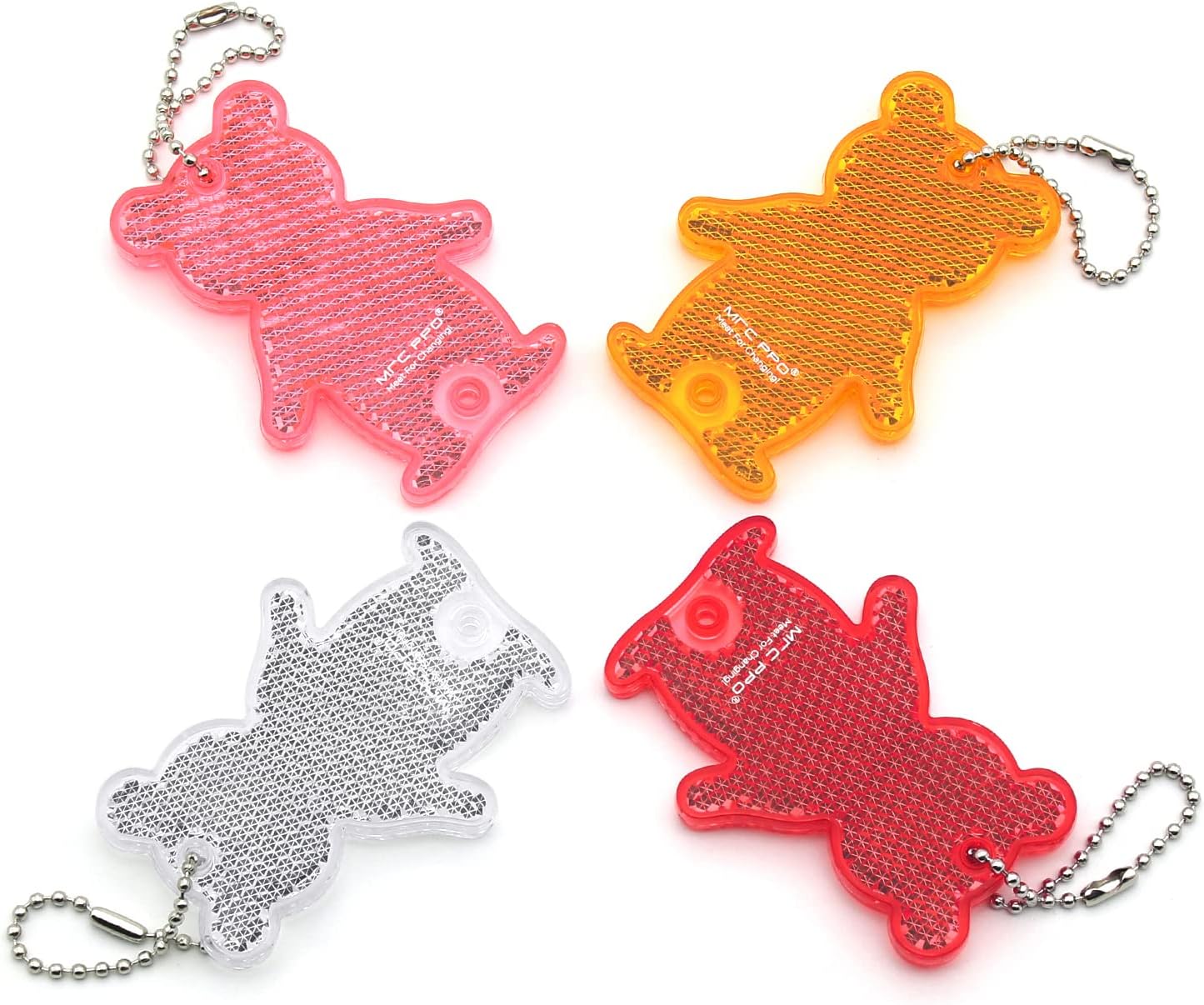 4Pcs Safety Reflector - Stylish Reflective Gear for Jackets, Bags, Purses, Backpacks, Strollers and Wheelchairs