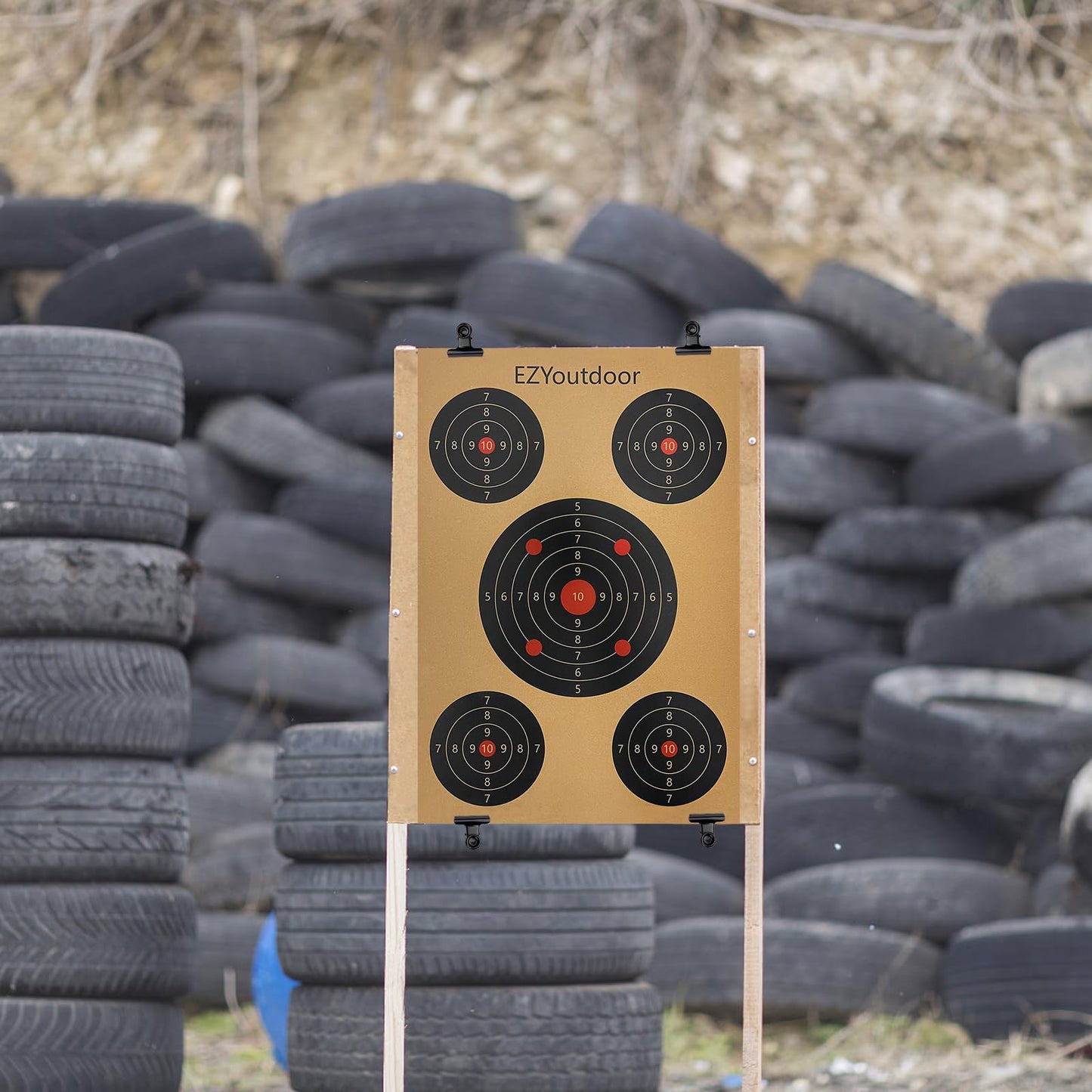 EZYoutdoor Multiple Aiming Zones Paper Targets, 45 Pack Paper Shooting Targets 17 x 25 Inch, Suitable for Handguns, Airguns, Rifles, BB Guns Practice, Outdoor and Indoor Use