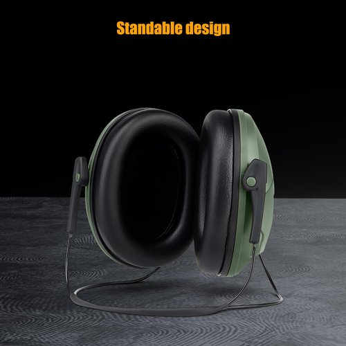 Yzpacc Noise Reduction Rating (NRR) 31 dB Safety Earmuff, Ear Protection Ear Muffs Headset Hearing Protector for Shooting