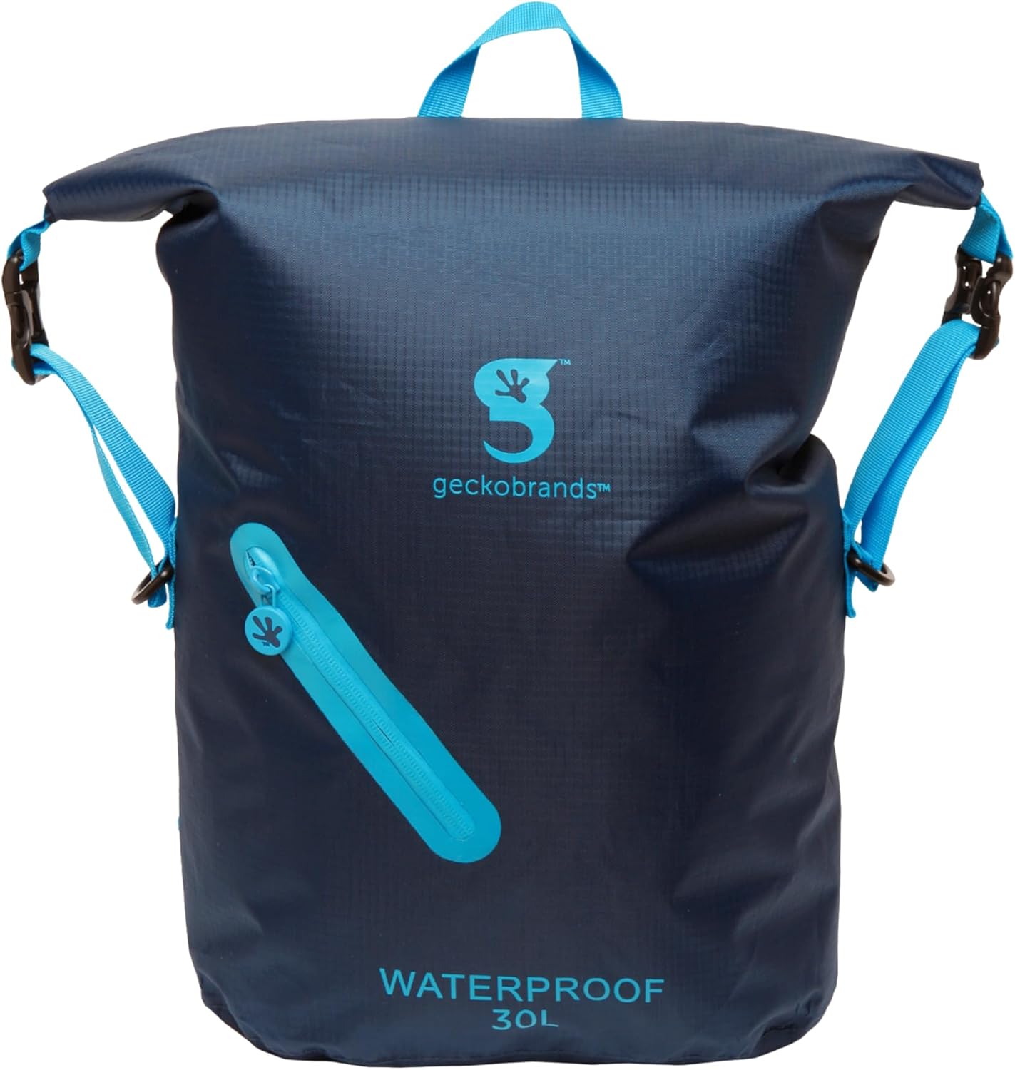 geckobrands Lightweight 30L Waterproof Backpack - Lightweight Watertight Outdoor Bag Hiking Traveling Light Water Activities