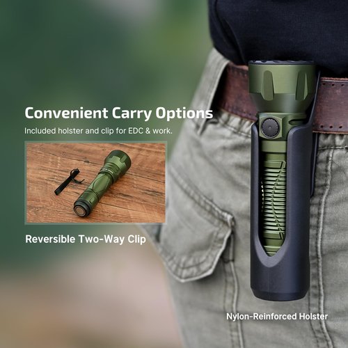 OLIGHT Javelot Powerful Tactical Flashlight 1,350 Lumens, Rechargeable EDC Flashlights Dual Switches with Long Beam 2395ft, Doubles As a Rail-Mounted Light for Searching and Hunting()