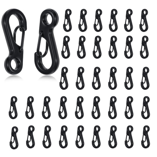 36Pcs Mini Carabiner Clip 1 Inch Small Carabiner Clips Metal Tiny Spring Snap Hook Quick Release Carabiner Keychain Clip for Camera Strap Backpack Keychains Accessories