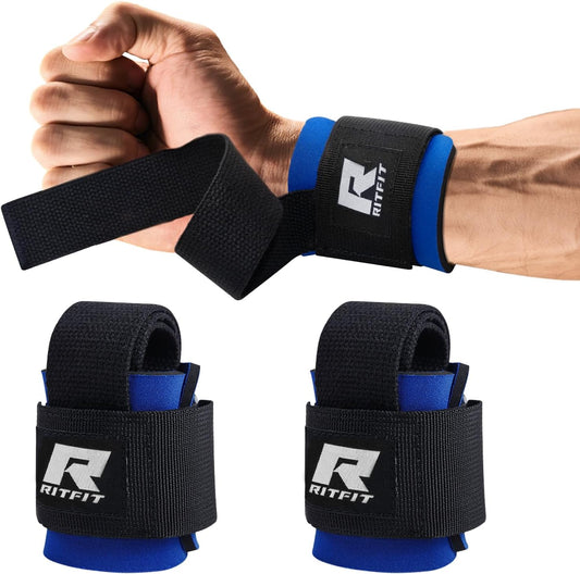 RitFit Weightlifting Wrist Straps - Durable Lifting Wraps for Powerlifting & Strength Training
