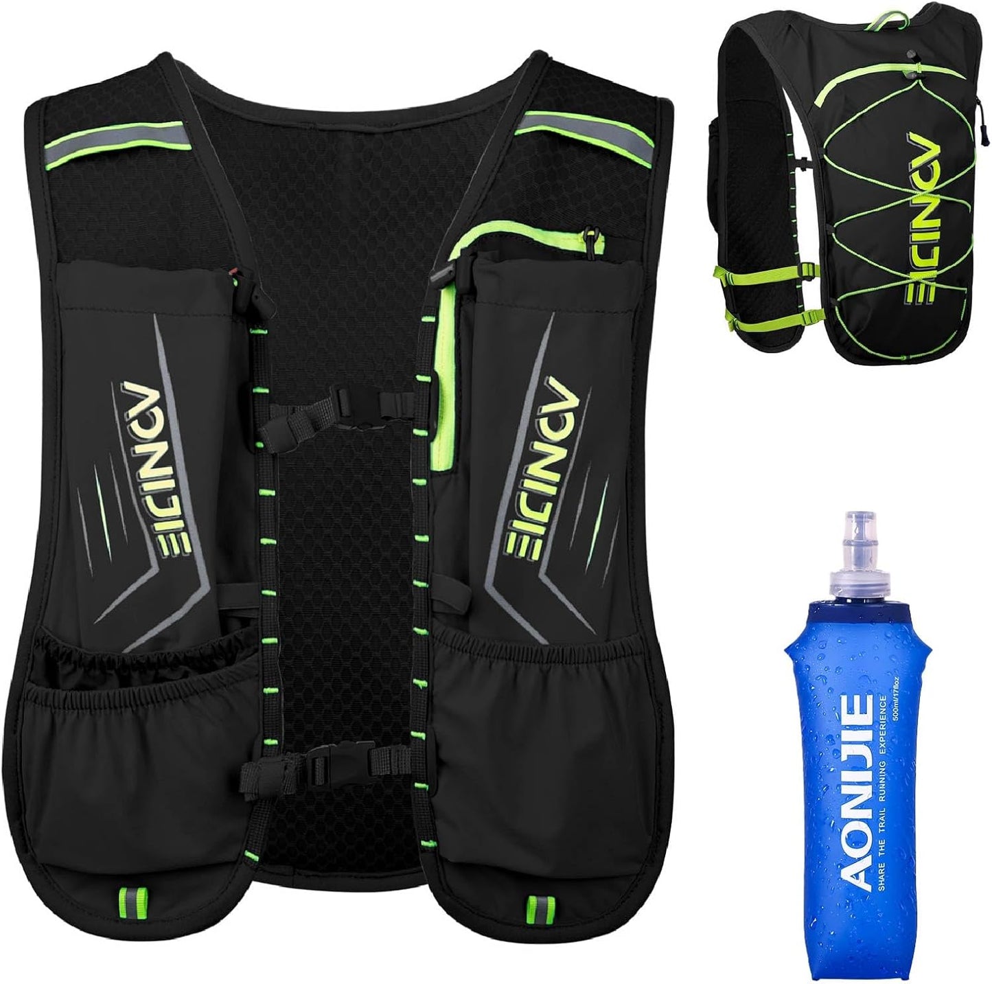 JEELAD Hydration Running Vest Backpack 5L for Men Women Jogging Hiking Marathon Racing Cycling Outdoor