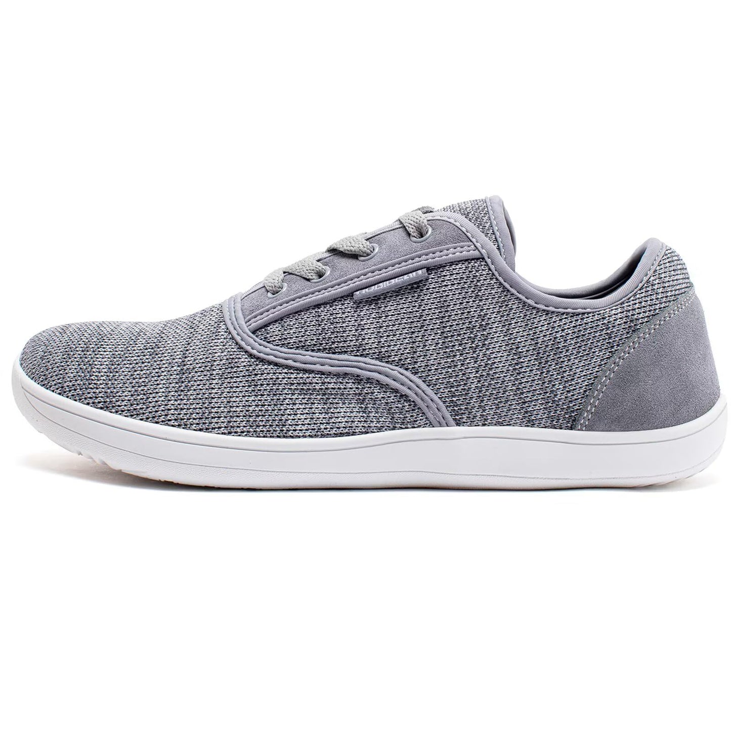 HOBIBEAR Wide-Toe-Box Barefoot Shoes for Mens Womens Minimalist Breathable Trail Running Walking Shoes Light Gray 12.5 Wide Women/11.5 Wide Men