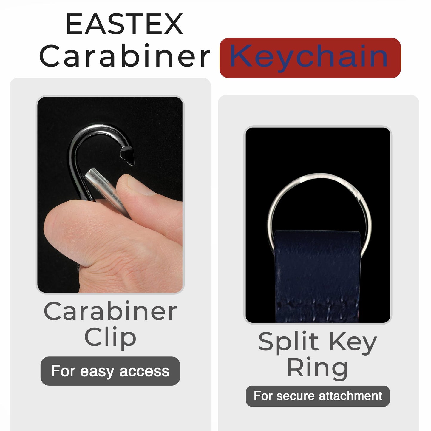 Texas Carabiner Keychain for Car Keys - Water Bottle Clip for Backpack - Belt Clip for Keys Fob ID Wallet - Work Keychain for Men Boyfriend Him Women - Caribiner Key Holder for Pants Jean