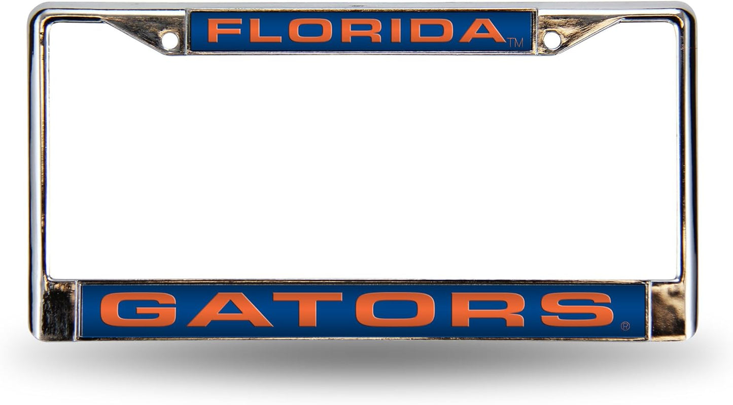 Rico Industries NCAA Unisex-Adult Laser Cut Inlaid Standard Chrome License Plate Frame