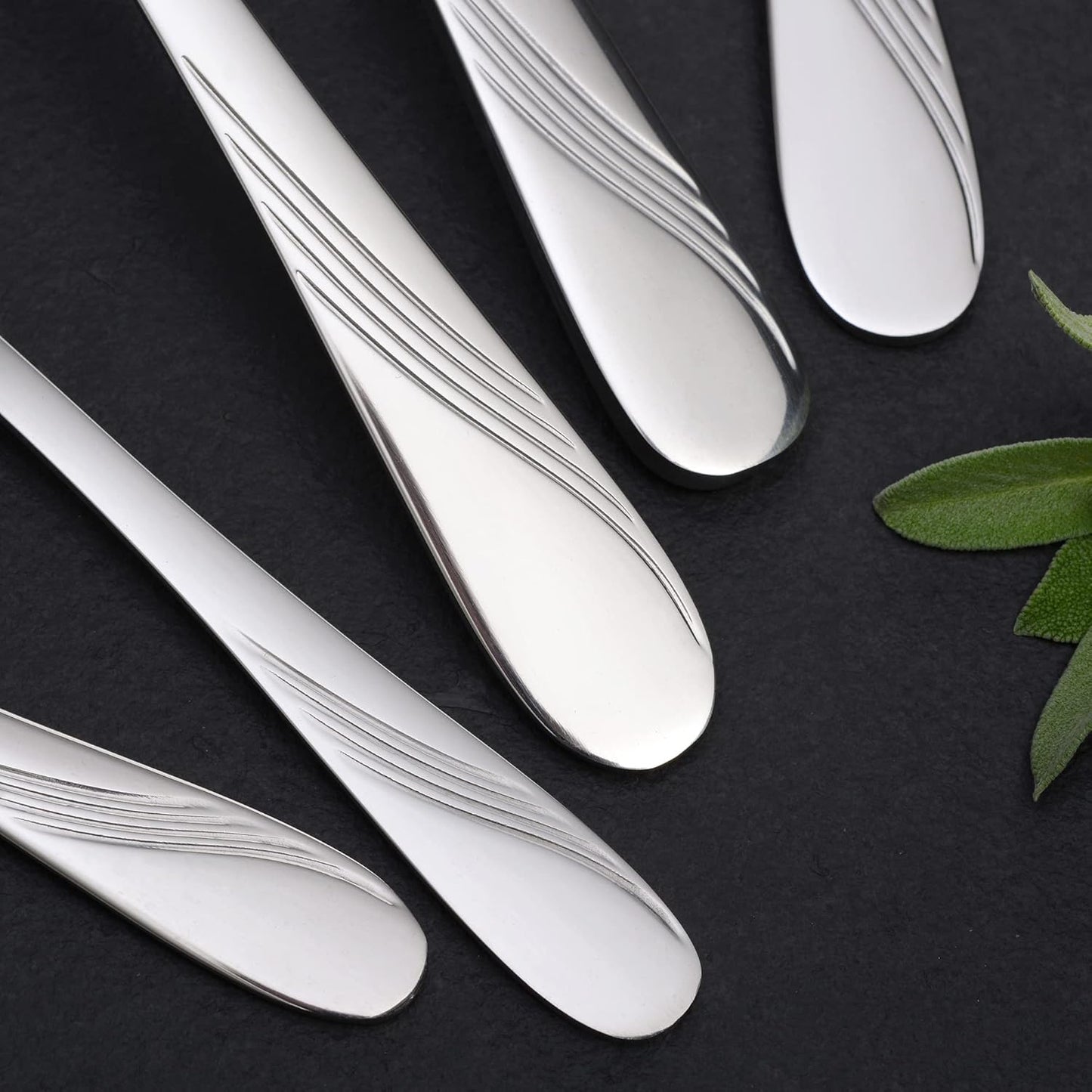 cutlery set for 6 persons made of stainless steel, table cutlery set, nickel free, stainless, hand polished, dishwasher safe - Stralsund Series