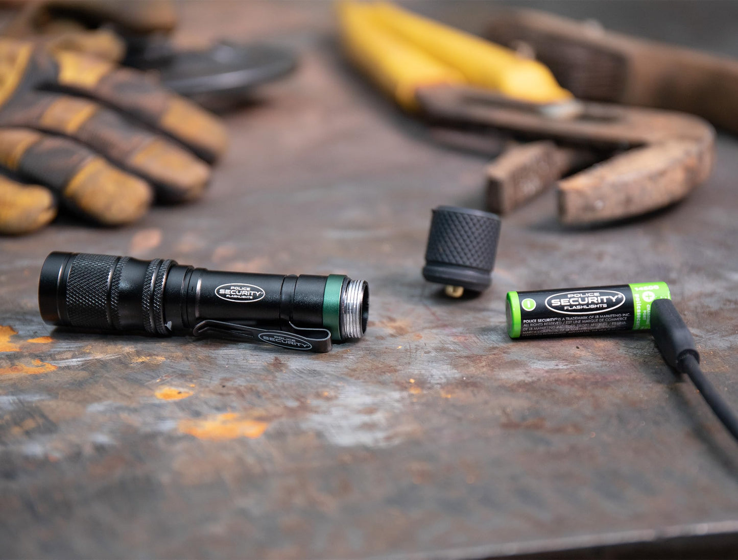 Police Security - Proflex Flashlight - 500 Lumens - Water Resistant