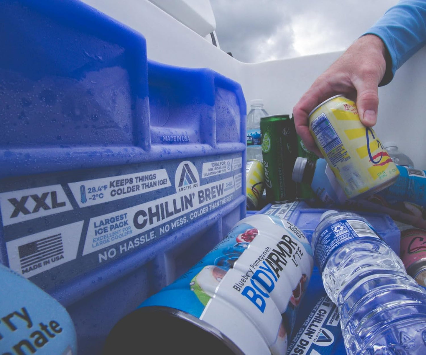 Arctic Ice Reusable Ice Pack - Long Lasting Beverage Cooler Freezes at 28°F