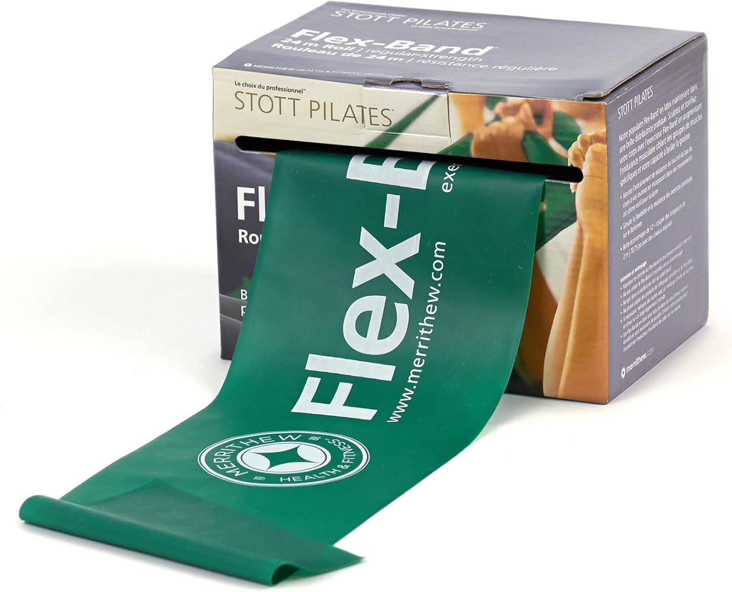 STOTT PILATES Flex Band Roll - Durable Resistance Exercise Band for Home Workouts