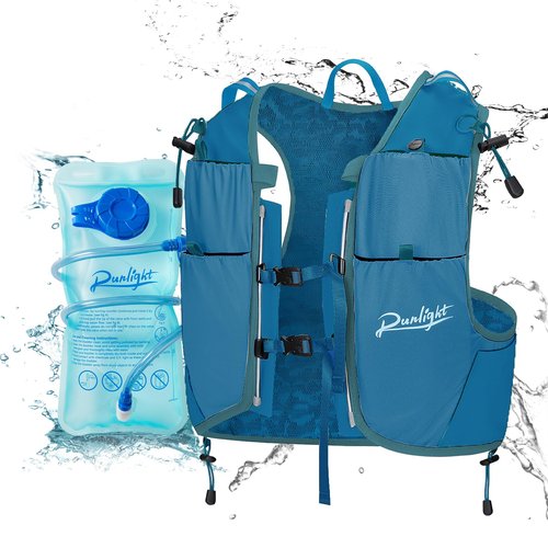 Runlight Running Hydration Vest Lightweight Hydration Backpack with 1.5L Water Bladder for Women Men Hiking Backpack Vest Pack for Cycling Race Marathon Camping