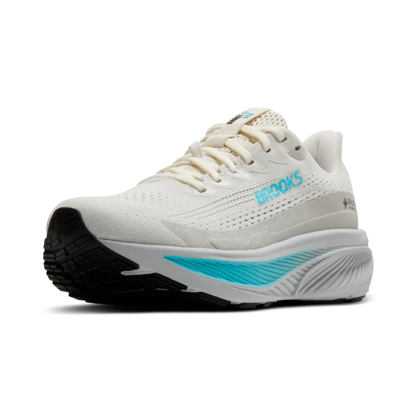 Brooks Women’s Ghost 17 GTX Waterproof Supportive Running & Walking Shoe - Coconut/Oyster/Blue - 10 Medium