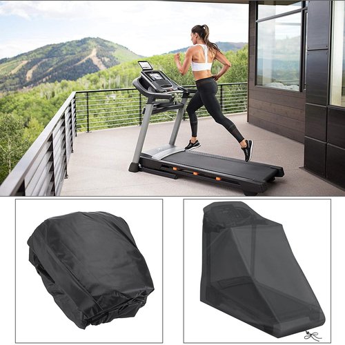 OwnMy Black Large Treadmill Dust Cover for Home Gym Running Machines, 79" L x 37" W x 59" H Indoor Outdoor Treadmill Cover, Waterproof Windproof Treadmills Dust Covers