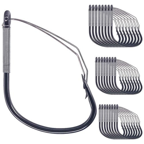 Weedless Wacky Rig Hooks Bass Fishing Hooks for Wacky Rigging Worm Lure (2/0 25-Pack)