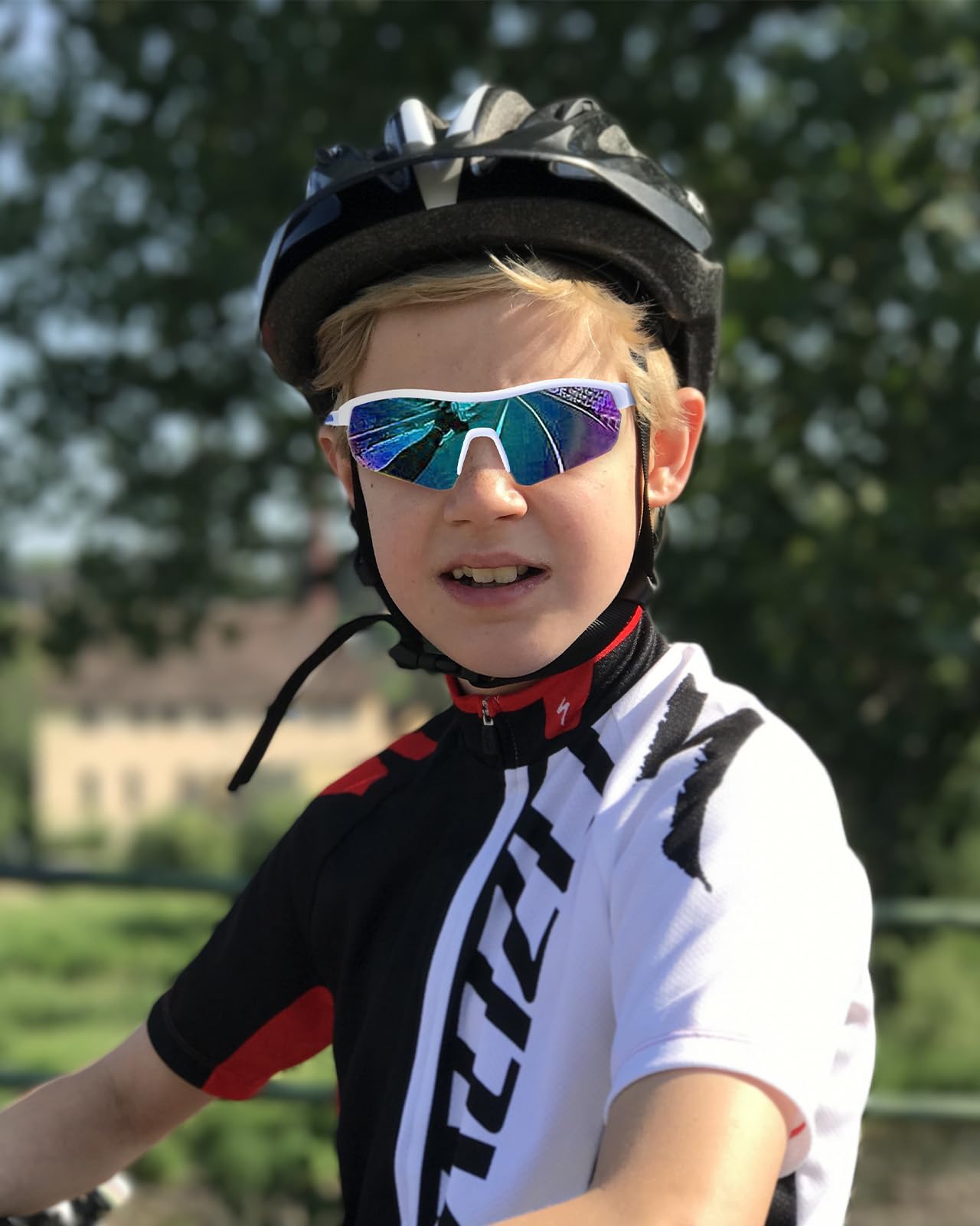 FIMOSON Kids Sunglasses Youth Baseball Sunglasses Polarized Sports Cycling Shades for Boys Girls UV400 Protection