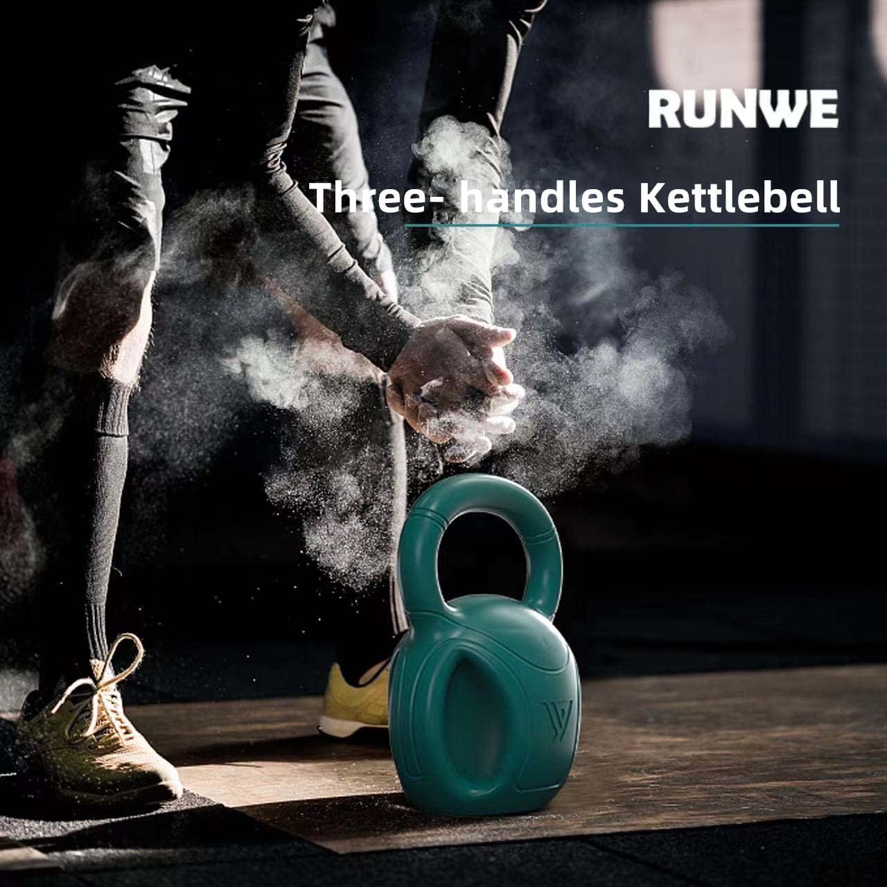 15 lb Kettlebell Weight with Three-handles for Weightlifting, Conditioning and Core Training for Women Men Home Gym [Purple]