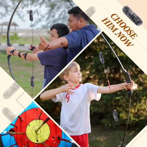 Wettarn 8 Pcs Otter Hide Bow String Silencer, Dampener Compound Bow String Accessories, Suitable for Recurve Traditional Hunting Shock Absorption