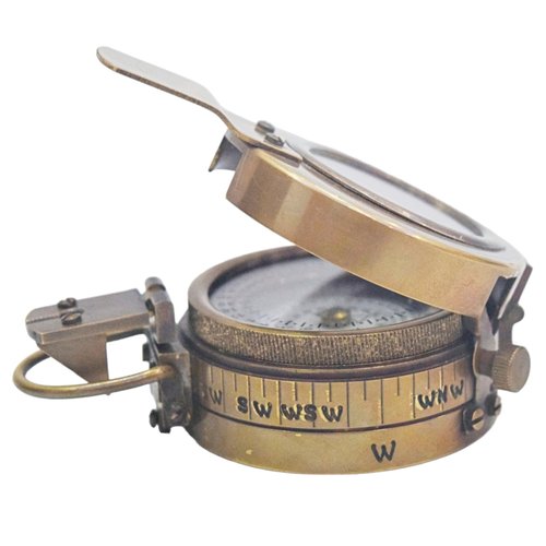 DOLCHI Heritage Navigator: 2.5" Vintage Marine Brass Decorative Compass with Antique Finish – Collectible Display Piece