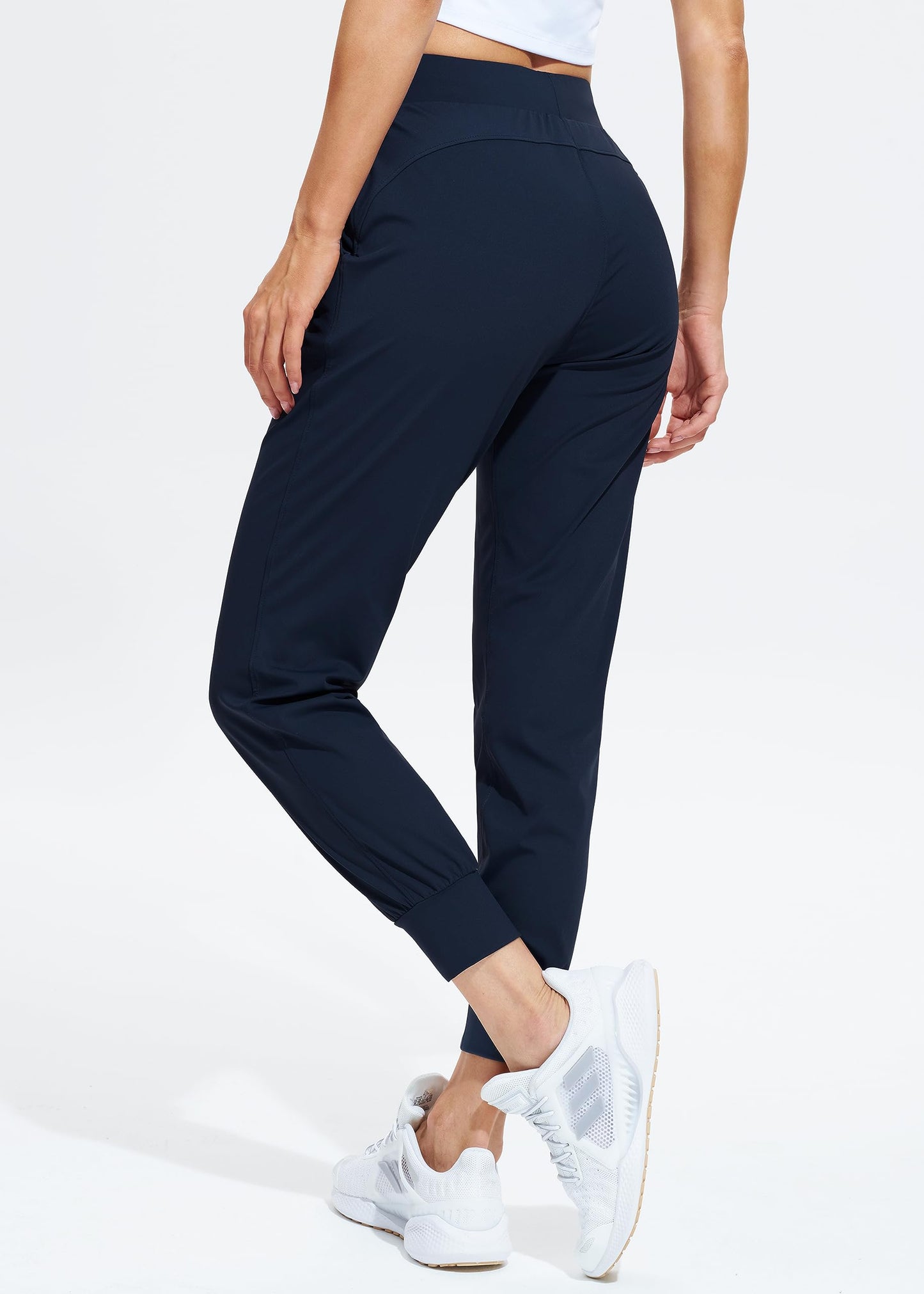 Libin Women's Joggers Pants Athletic Sweatpants with Pockets Running Tapered Casual Dance Pants for Workout,Lounge, Navy XS