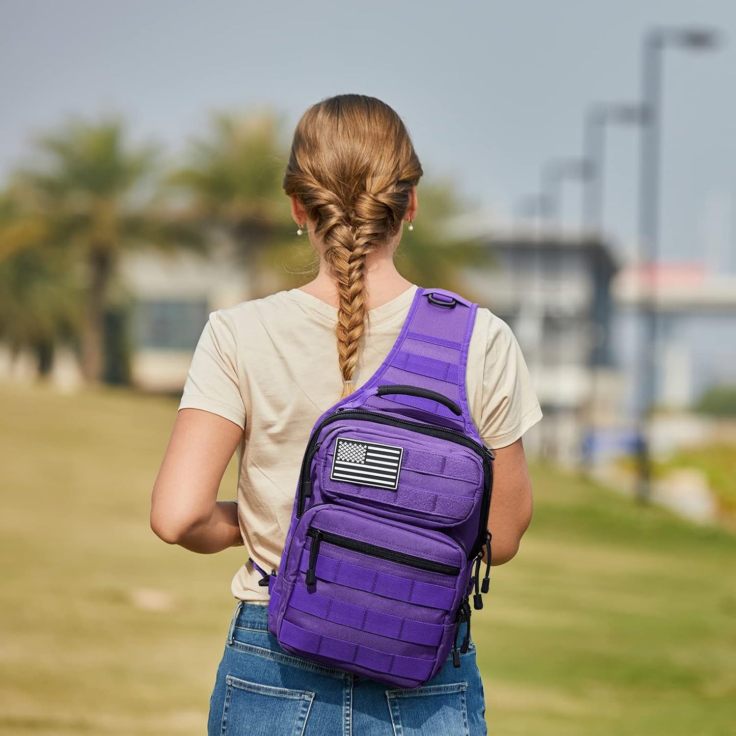 G4Free Tactical Sling Bag Backpack Military Rover Shoulder Sling Pack Molle EDC Small Crossbody Chest Pack