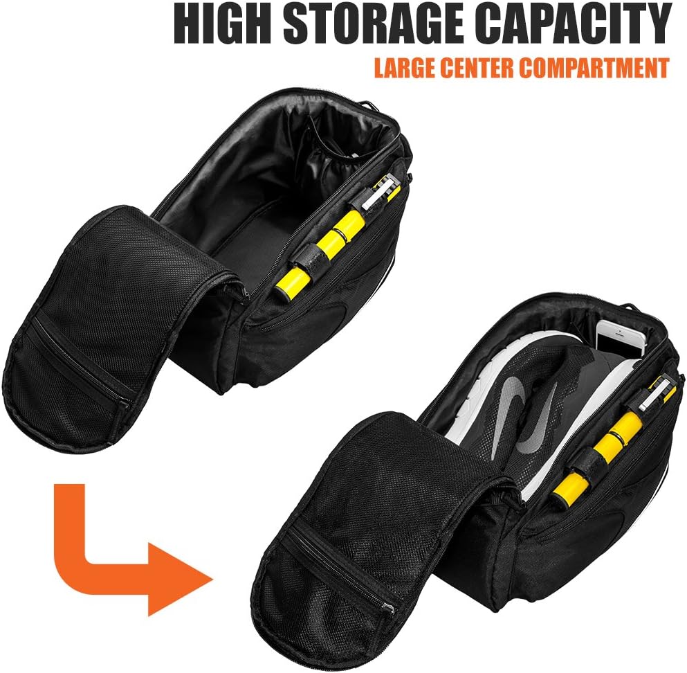 BV Insulated Bike Bag - Cooler Bike Saddle Bag with Shoulder Strap & Quick-Access Lid - for Warm or Cold Items - Bike Bags for Bicycles with Reflective Trim - Grocery, Commute & Weekend Rides
