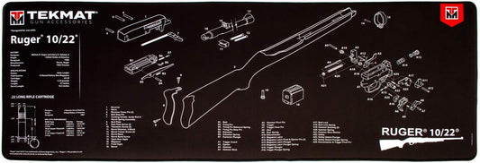 TekMat Ultra Cleaning Mat for use with Ruger 10/22 , Black, 15" x 44"